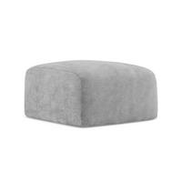 POUF Chenille Stoff Grau - Hellgrau/Schwarz, Holzwerkstoff/Kunststoff (65/40/65cm) - LaMiaSofa