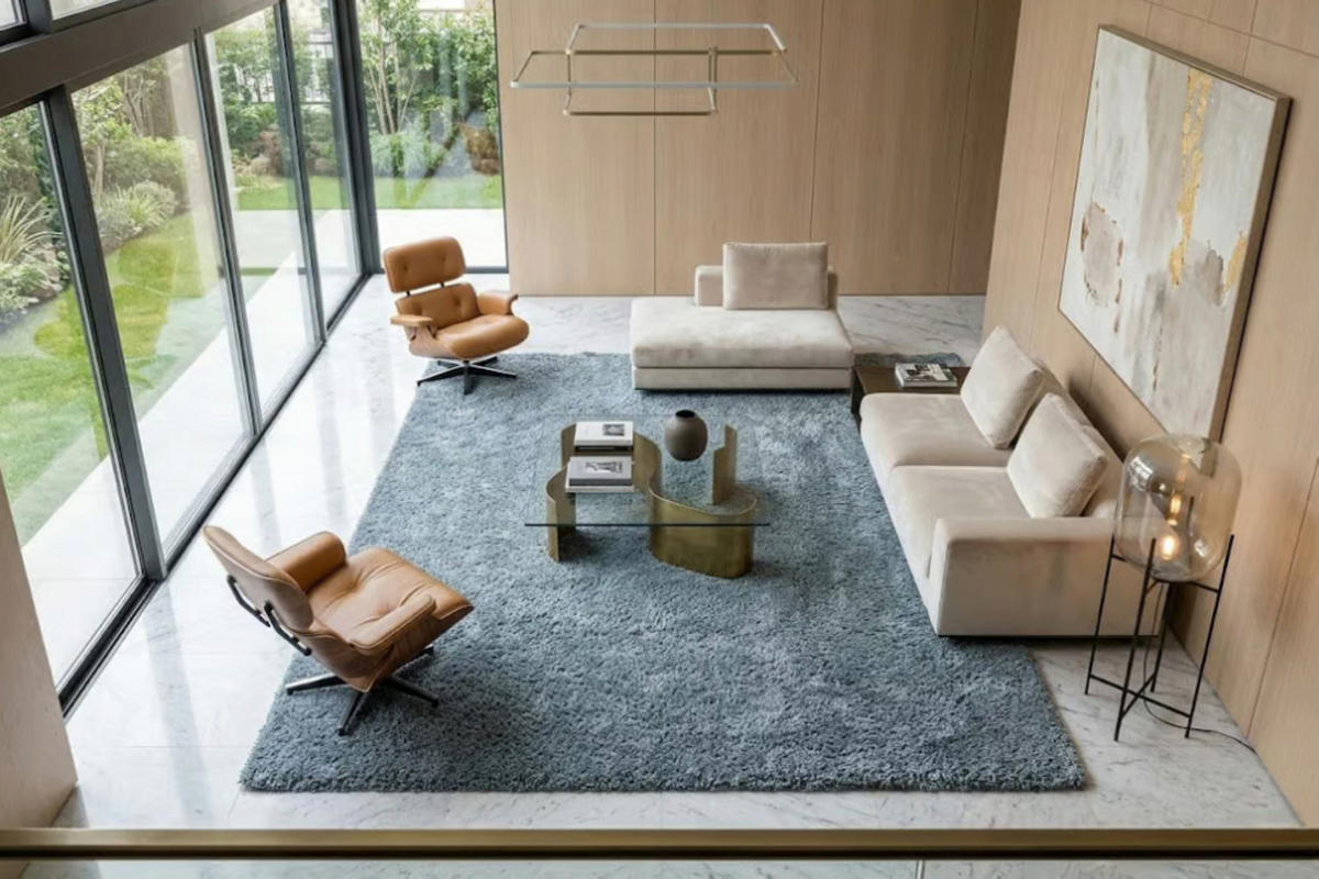 TEPPICH dichter Flor ROCAS Blau 200x290 cm - Blau, Textil (200/290cm) - Novatrend