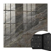 SCHLÜSSELBOX Schwarz 30x30 cm- Türöffnung nach rechts - Marmorstruktur - Grau, Metall (30/30/5cm) - TULUP