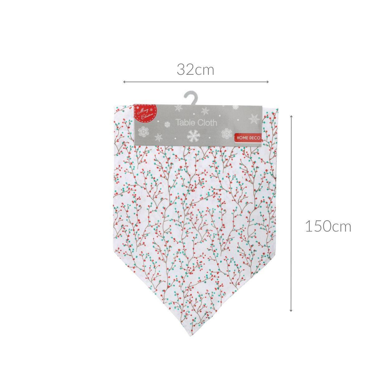 TISCHLÄUFER Zweige 150 cm - Weiß, Textil (32/1/150cm) - Home Styling Collection
