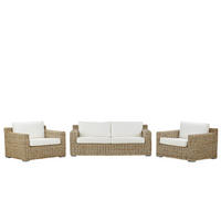 LOUNGE-SET 4-Sitzer natürlich Ardea - Naturfarben, Naturmaterialien - Beliani
