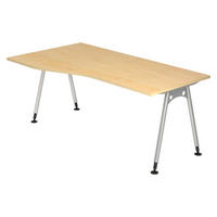 SCHREIBTISCH Serie-A 100/180/74 cm in Ahornfarben - Ahornfarben, Holzwerkstoff (100/180/74cm) - bümö
