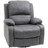 RELAXSESSEL Fernsehsessel mit Liegefunktion, Ruhesessel mit Wippfunktion, Grau - Grau, Textil (95/102/87cm) - HOMCOM