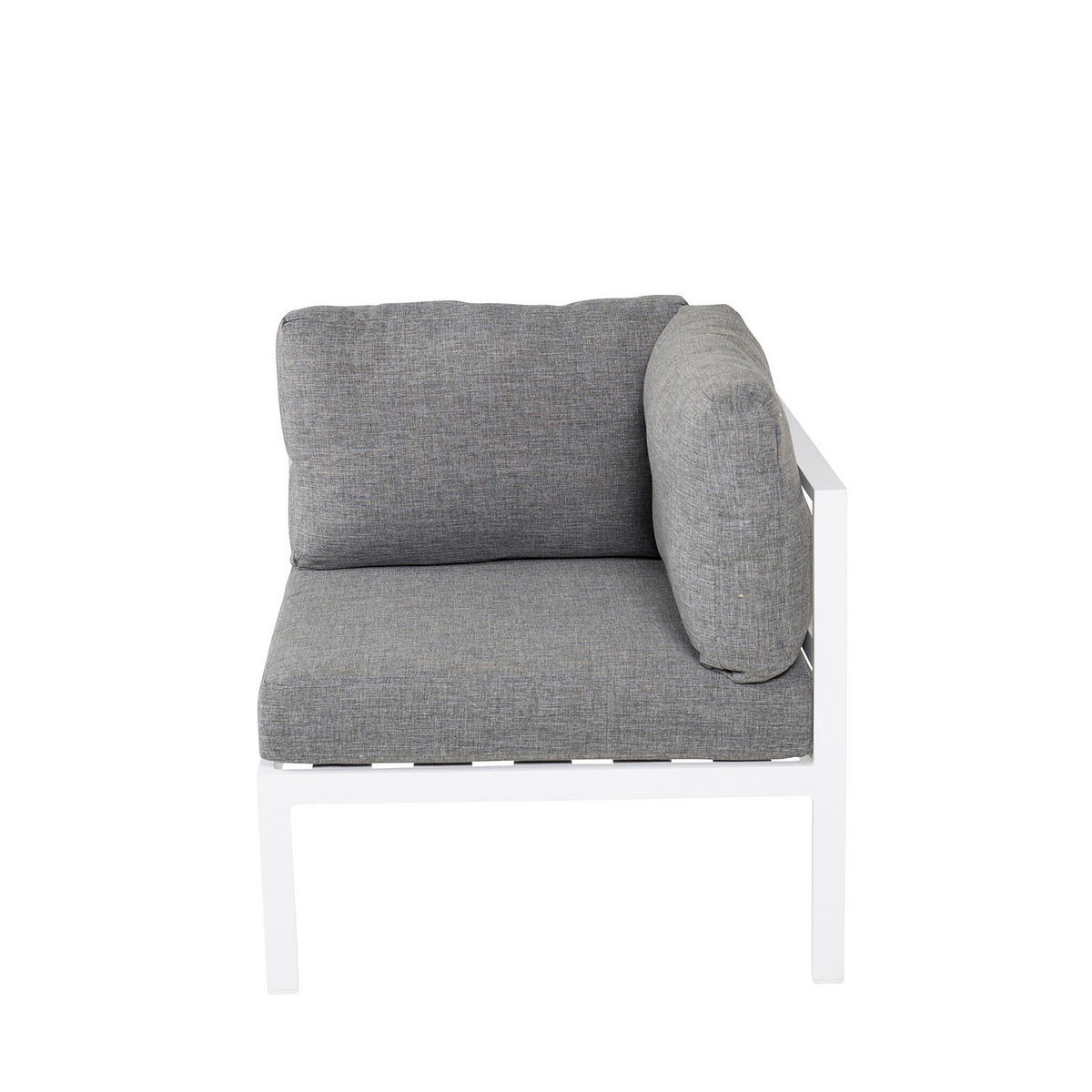 ECKELEMENT - Weiß/Grau, Metall (74/65/74cm) - home24