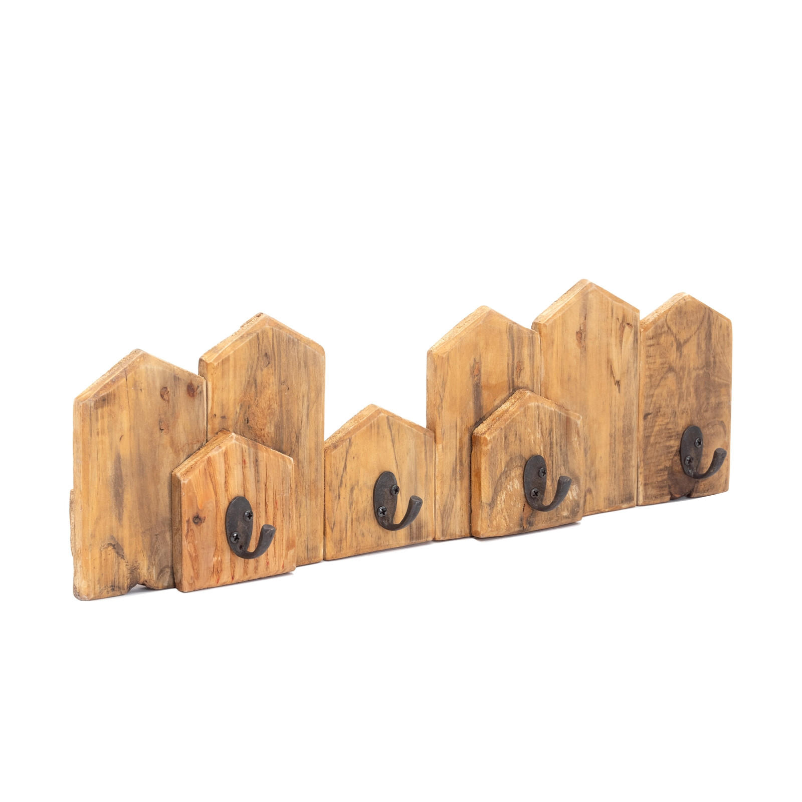 WANDGARDEROBE City 50 Massivholz, 4 Haken naturfarben - Naturfarben, Holz (49/16/8cm) - CREEDWOOD