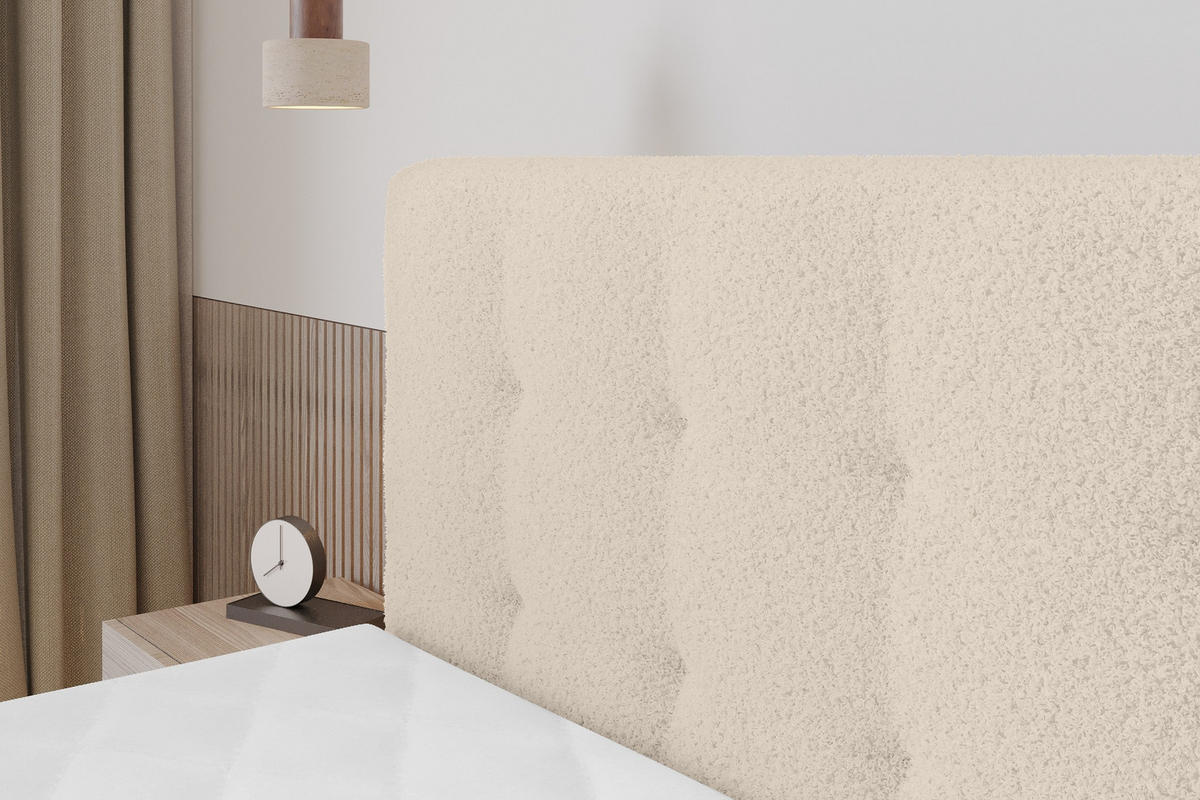 BOXSPRINGOVÁ POSTEL s matrací H3/H4 - IGAN-Z KING - 120x200 cm Tmavě béžová - kapučínová, kompozitní dřevo (123/200cm) - ALTDECOR