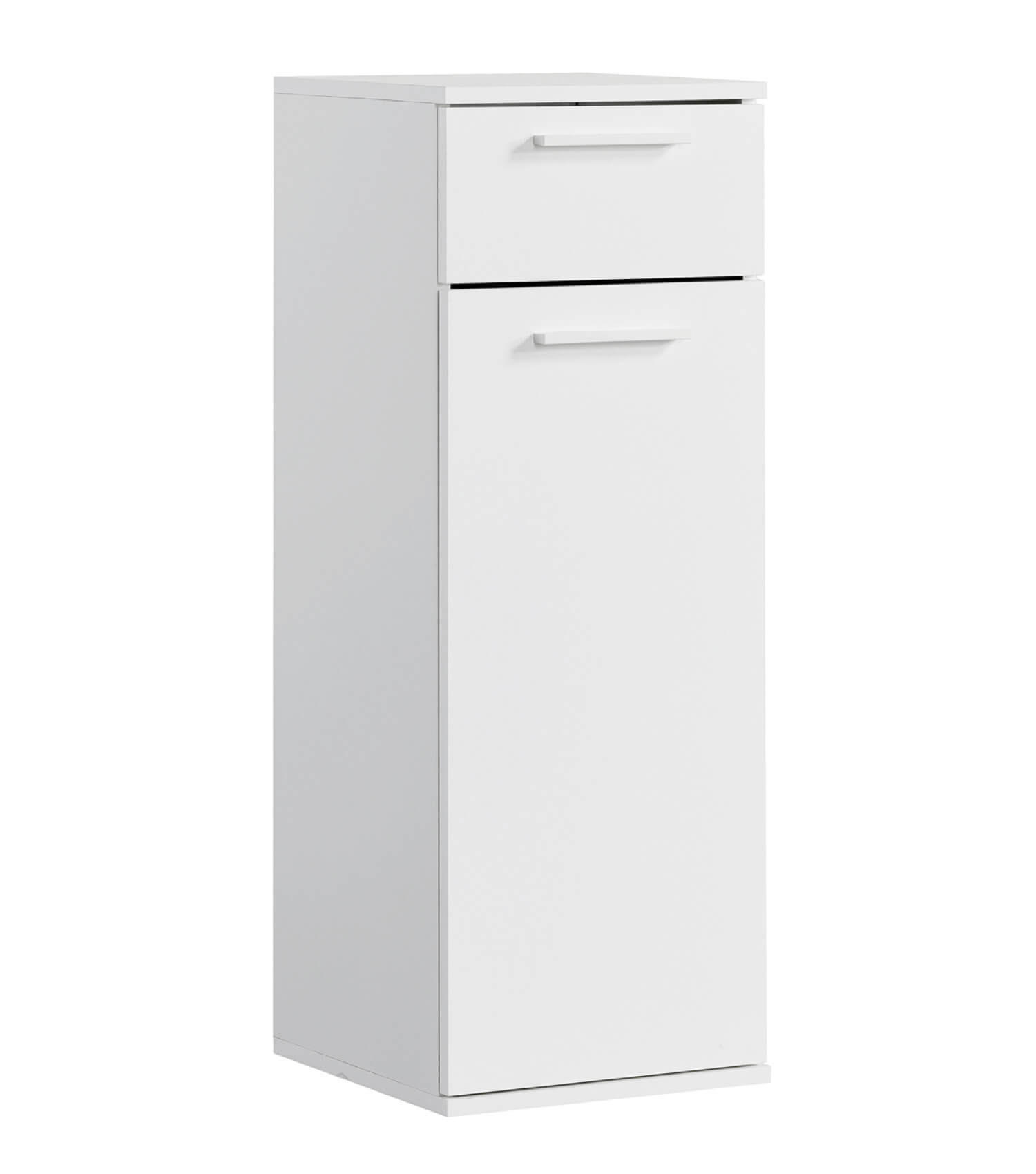 BAD-BEISTELLSCHRANK Der Matrose - Weiß, Holzwerkstoff (33/91/34cm) - Mokebo
