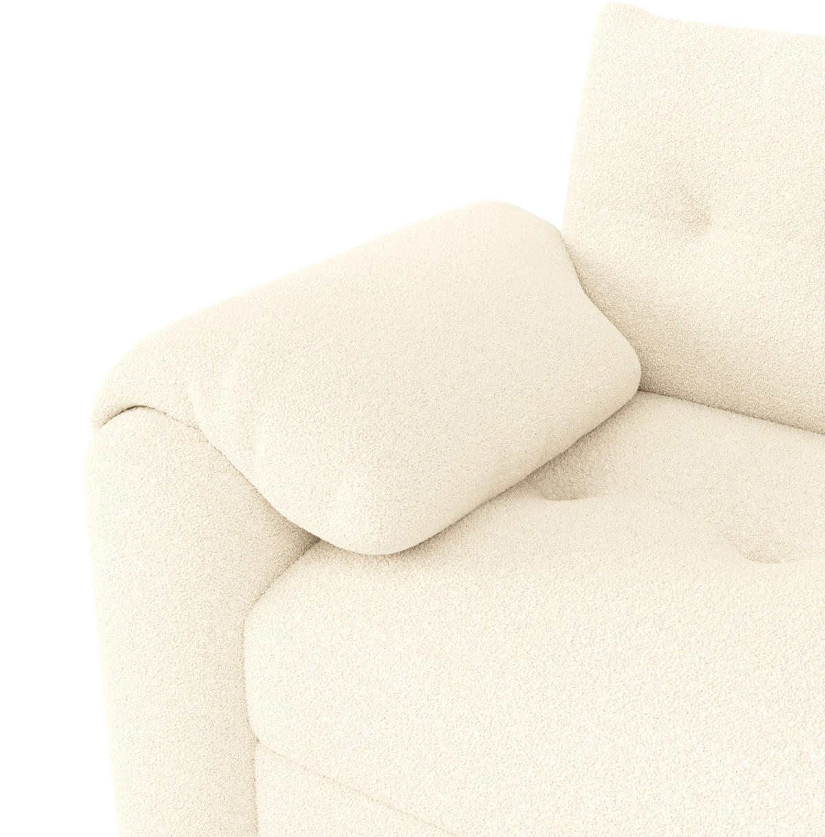 SOFA modular 2-Sitzer mit Stauraum 207,5 x 80 x 87 cm Teddy Beige - Beige, Textil (207.5/87/80cm) - IVMEU