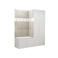 GARDEROBEN-SET Orion III - Beige/Weiß, Holzwerkstoff/Kunststoff (158/186/46cm) - MIRJAN24