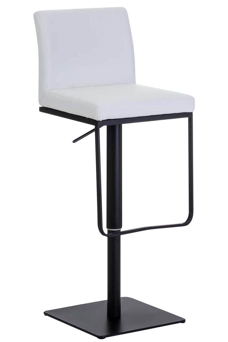 BARHOCKER Panama 86x42x44 cm weiß - Weiß, Leder (42/86/44cm) - furnicato