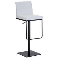 BARHOCKER Panama 86x42x44 cm weiß - Weiß, Leder (42/86/44cm) - furnicato