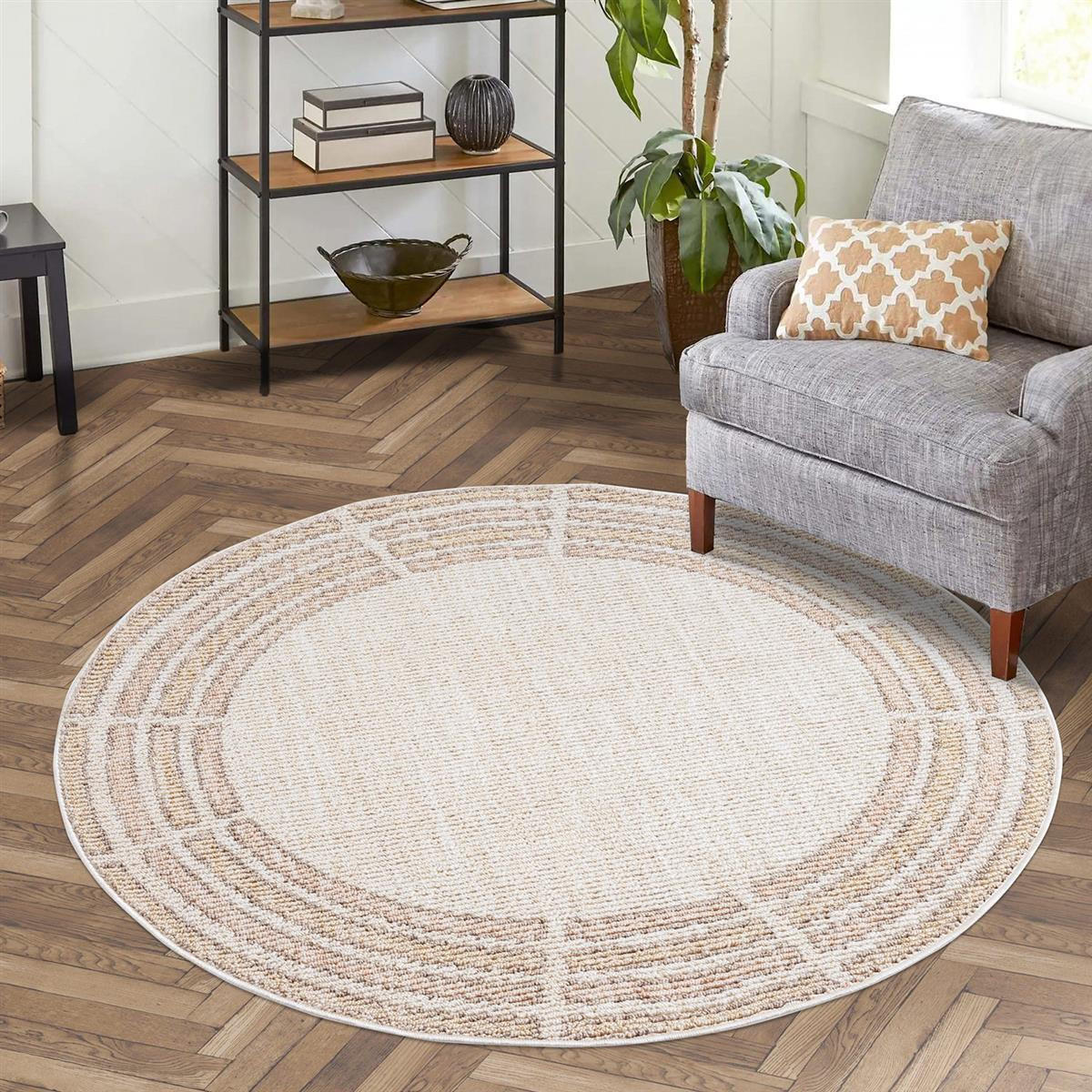 KURZFLOR-TEPPICH Clasico 9068 Rosa 200 cm Rund - Rosa, Textil (200/200cm) - carpet city