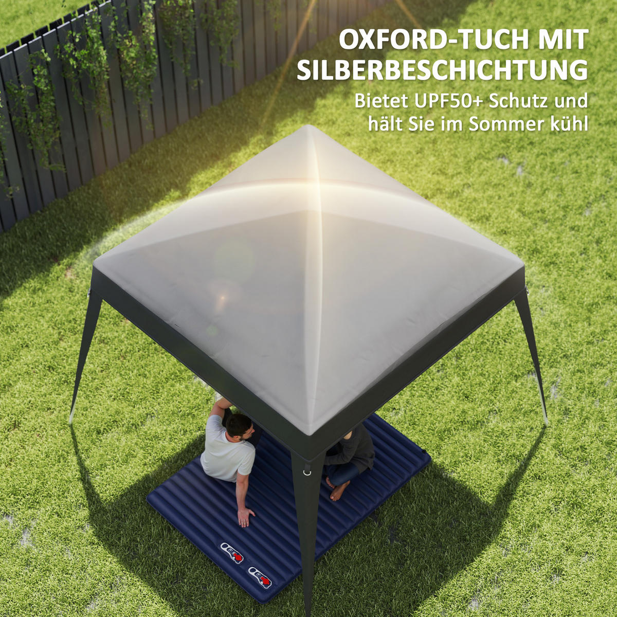 ERSATZDACH für Pavillon 3x3 m - Dunkelgrau, Kunststoff (300/1/300cm) - Outsunny