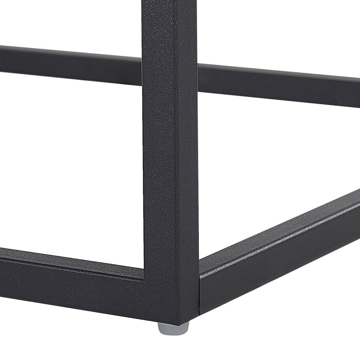 NACHTTISCH Betonoptik rechteckig 41/55 cm Cairo - Schwarz/Grau, Holzwerkstoff (55/39/41cm) - Beliani