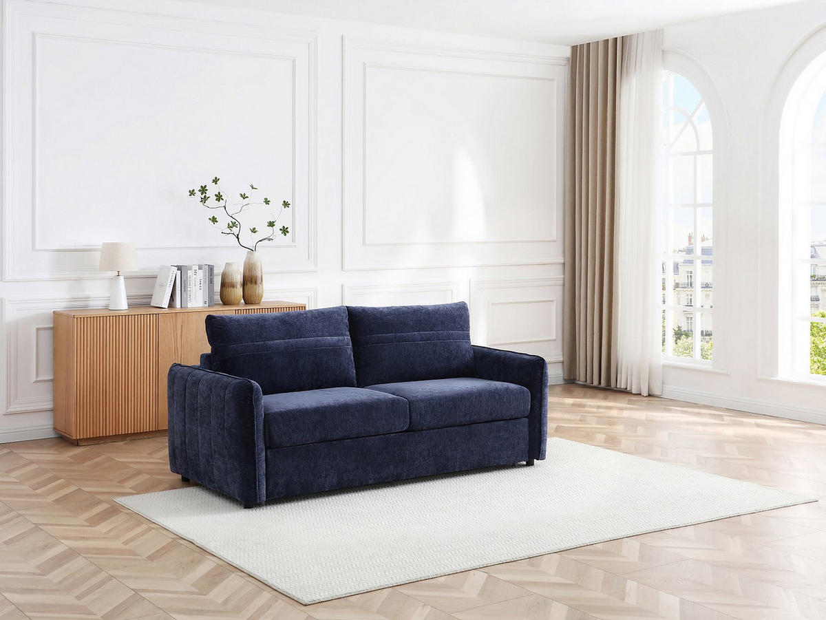 SCHLAFSOFA - -Sitzer - Stoff - Blau - - Blau, Textil (192/82/103cm) - Vente-Unique