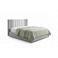 POLSTERBETT CATTURA Grau Velvet - Grau, Textil (180/200cm) - KAWOLA