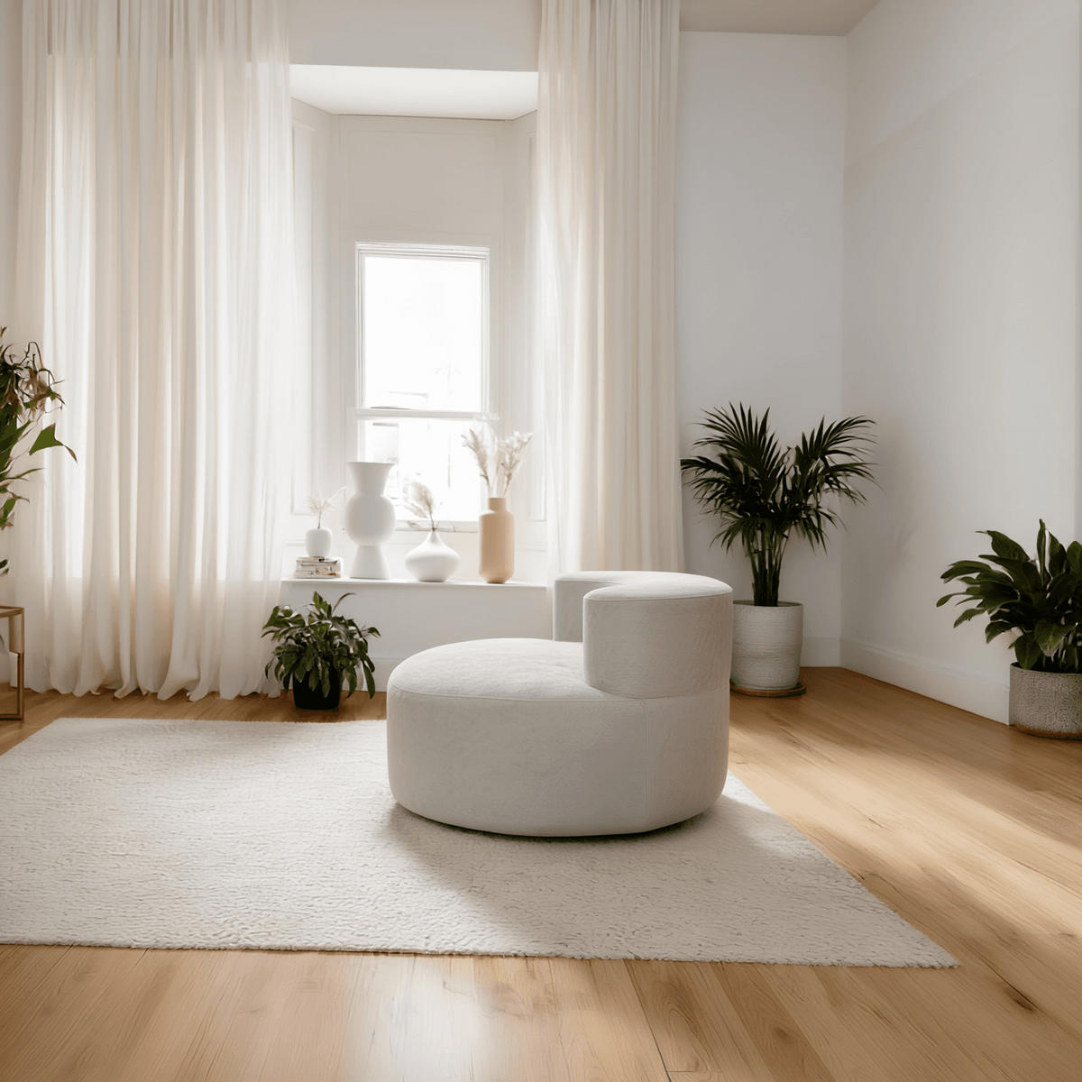 WOHNZIMMERSESSEL Milo 1-Sitzer - Weiß - Weiß, Textil (110/75/102cm) - COCO Living