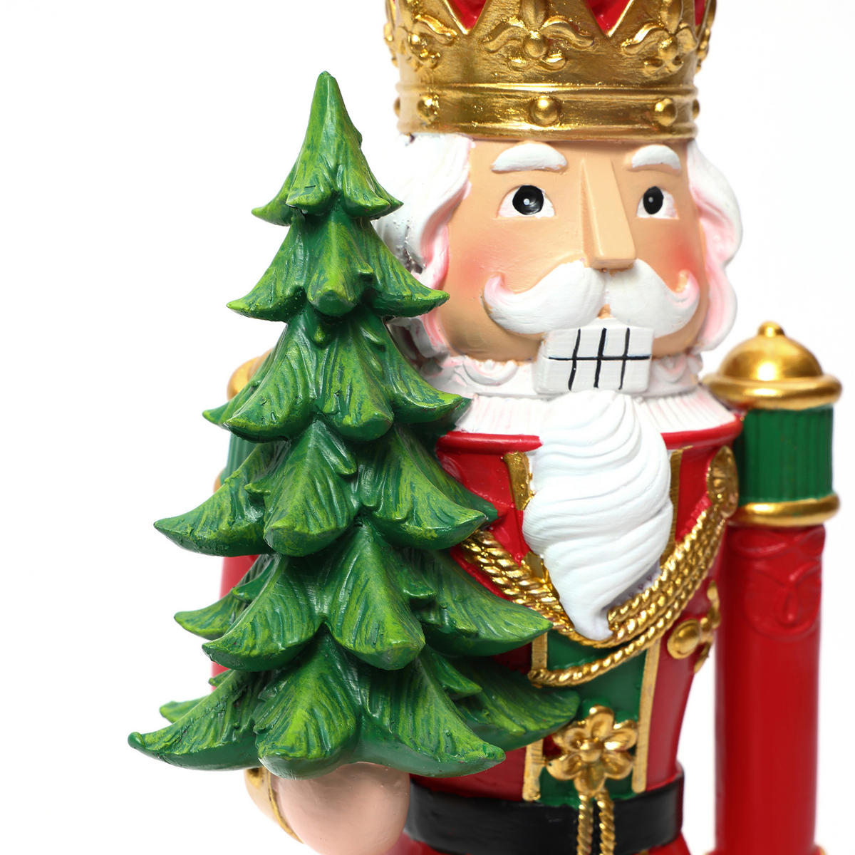 NUSSKNACKER Figur B14 x T11 x H46 cm - Rot, Kunststoff (11/46/14cm) - Hometopia
