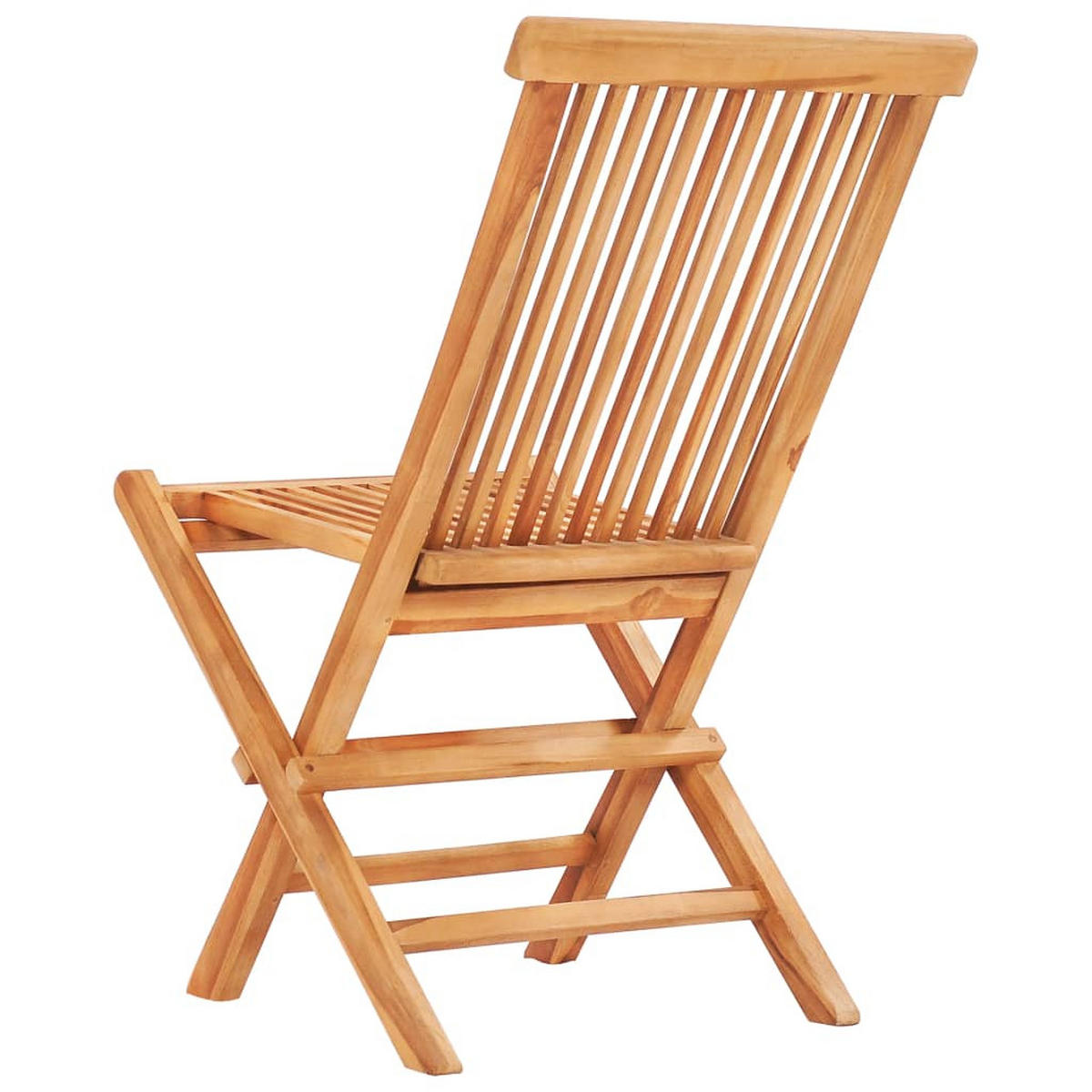 BISTRO-SET 3Er Set Klappbar Teak Massivholz - Braun, Holz - vidaXL