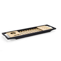 BADREGAL Bambus 70/20/3,5 cm - Schwarz, Naturmaterialien (20/3.5/70cm)