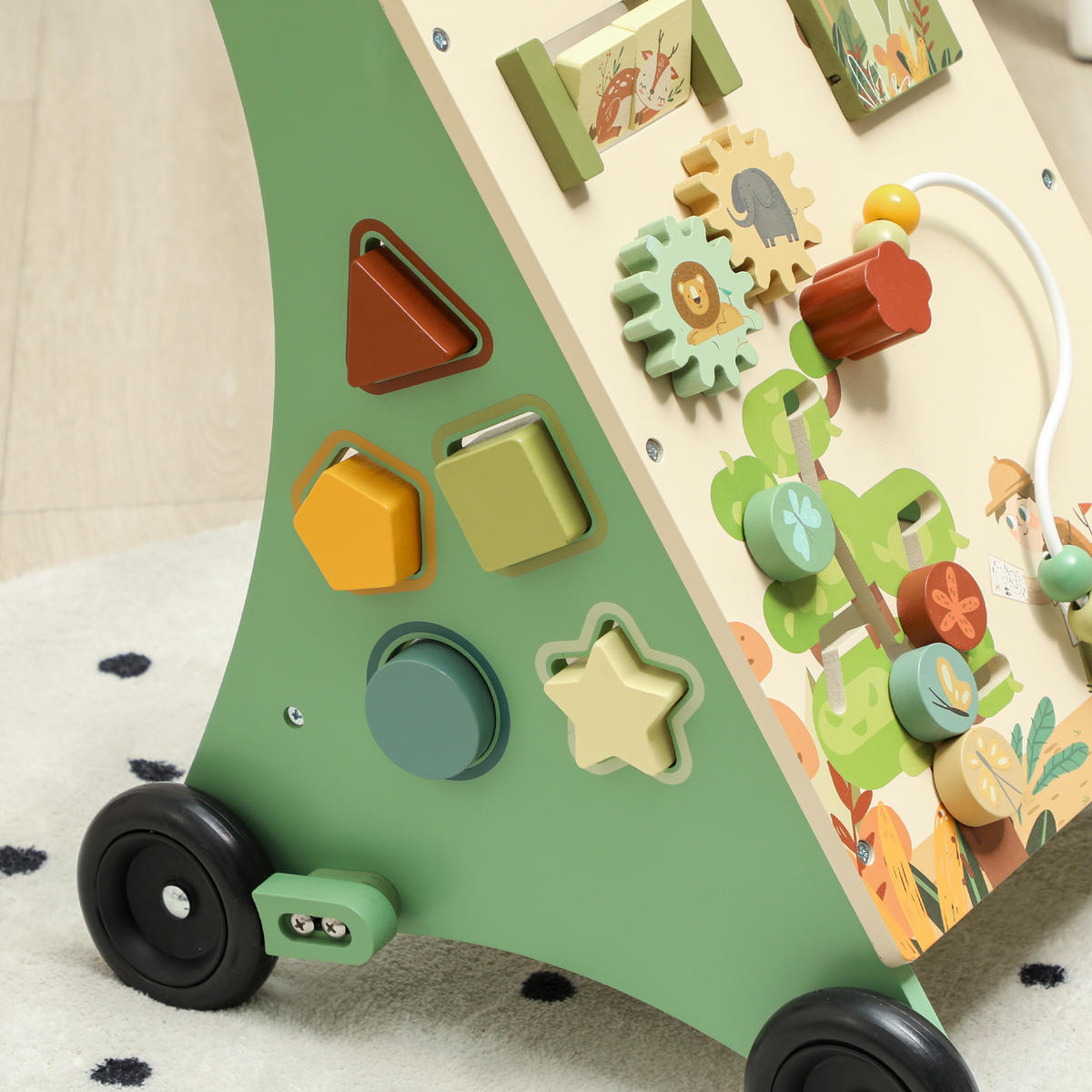LAUFLERNWAGEN MDF Sperrholz Grün - Grün, Holz (33.5/46.8/36cm) - AIYAPLAY