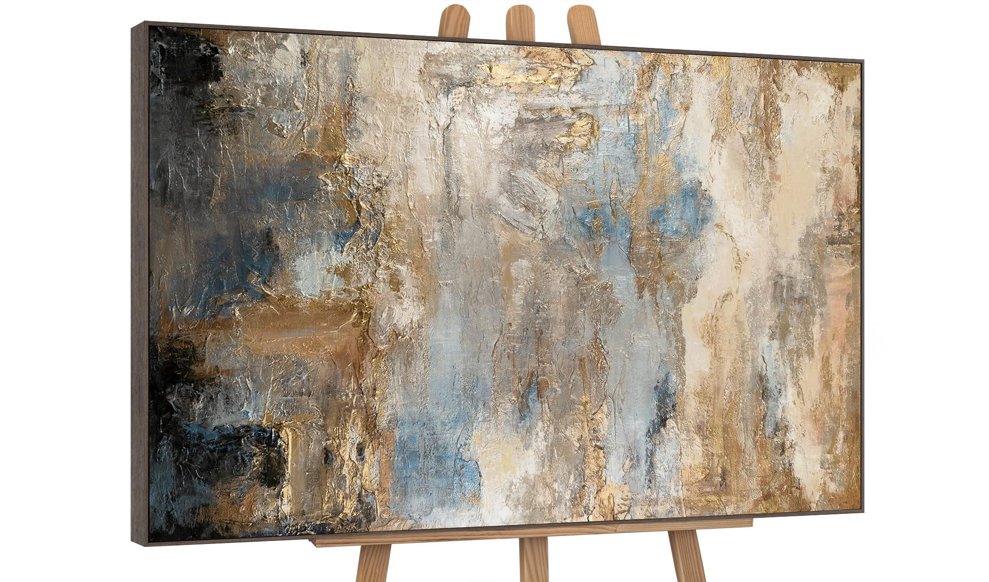 GEMÄLDE Glanz und Eleganz II Schattenfugenrahmen Grau 120x80 cm - Grau, Holz (120/80cm) - YS-art gallery