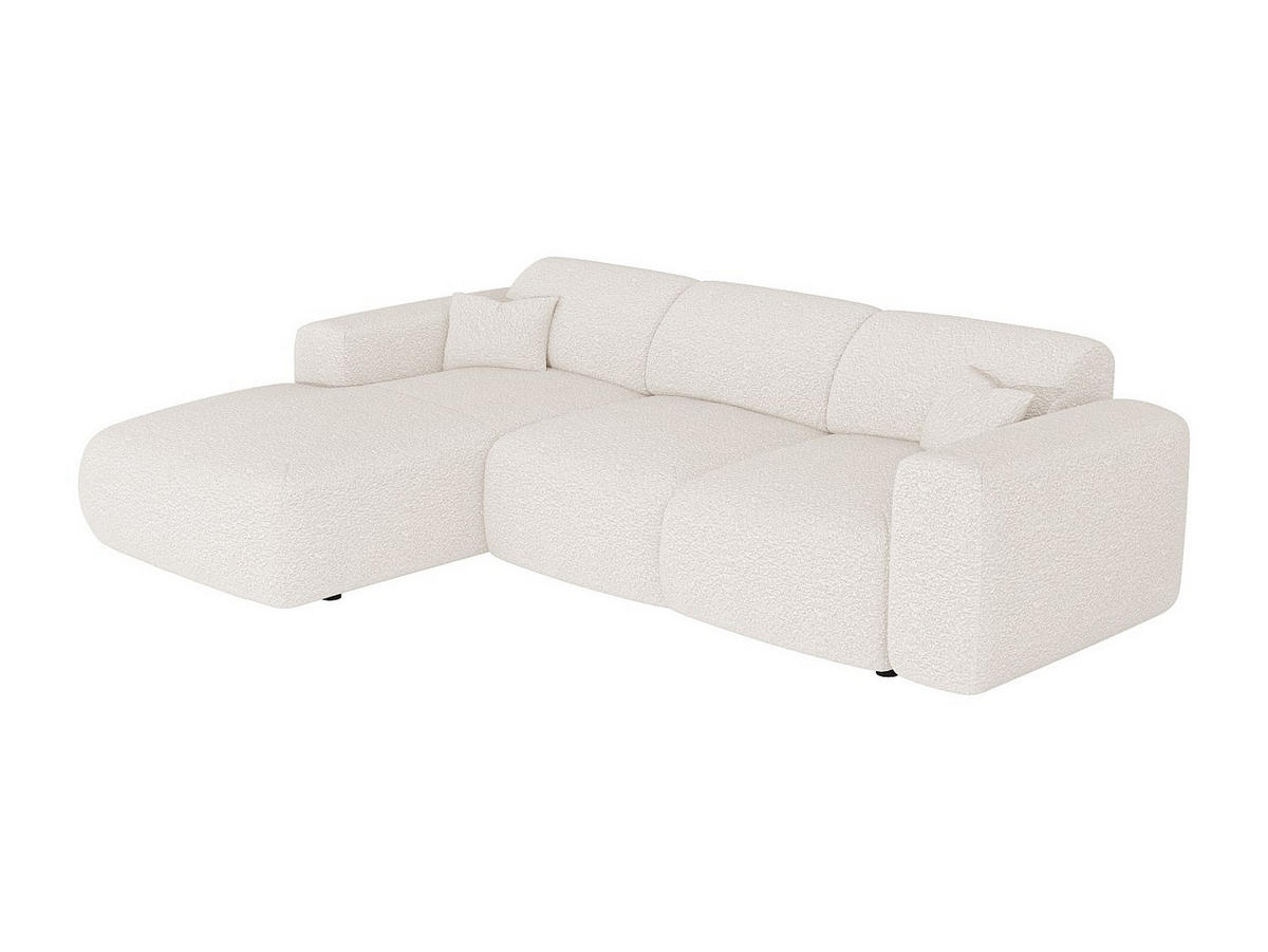 SCHLAFSOFA - 5 Personen - stoff - weiß Pogni - Weiß, Textil (283/77/180cm) - Vente-Unique