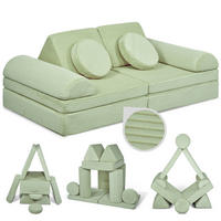 SPIELSOFA Kinder Fantasiewelt 8tlg - Grün, Textil (150/55/66cm) - Linodino