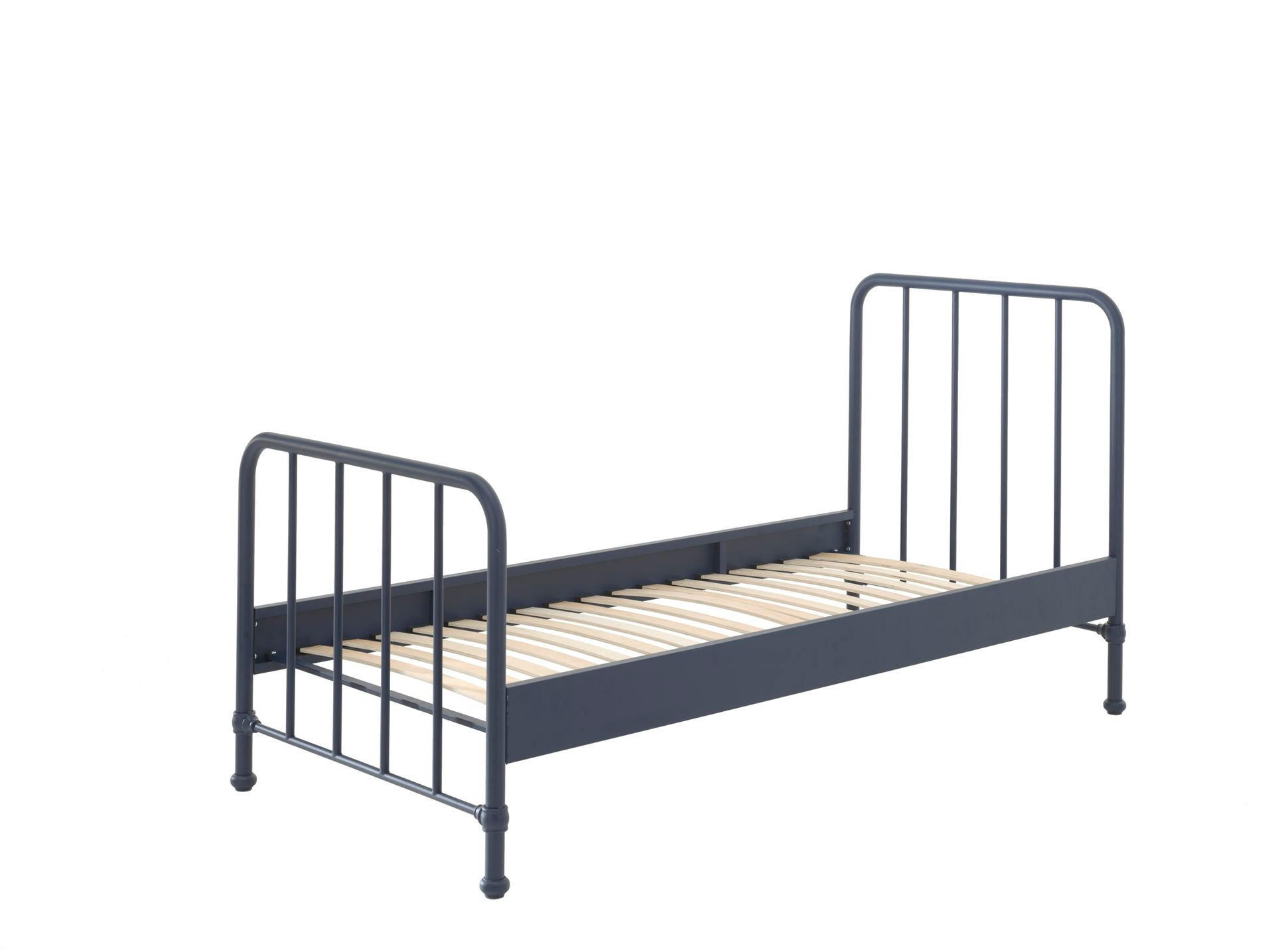 58aufmkessel Metallbett Blau 90x200 cm