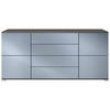 SIDEBOARD Rova Denim matt - Pastellblau, Holzwerkstoff (166.5/75.5/35cm) - Vladon