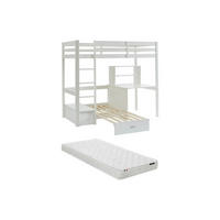 HOCHBETT - 1 -Sitzer - Kiefer - weiß - GOLIATH - Weiß, Holz (96.8/207.8cm) - Vente-Unique