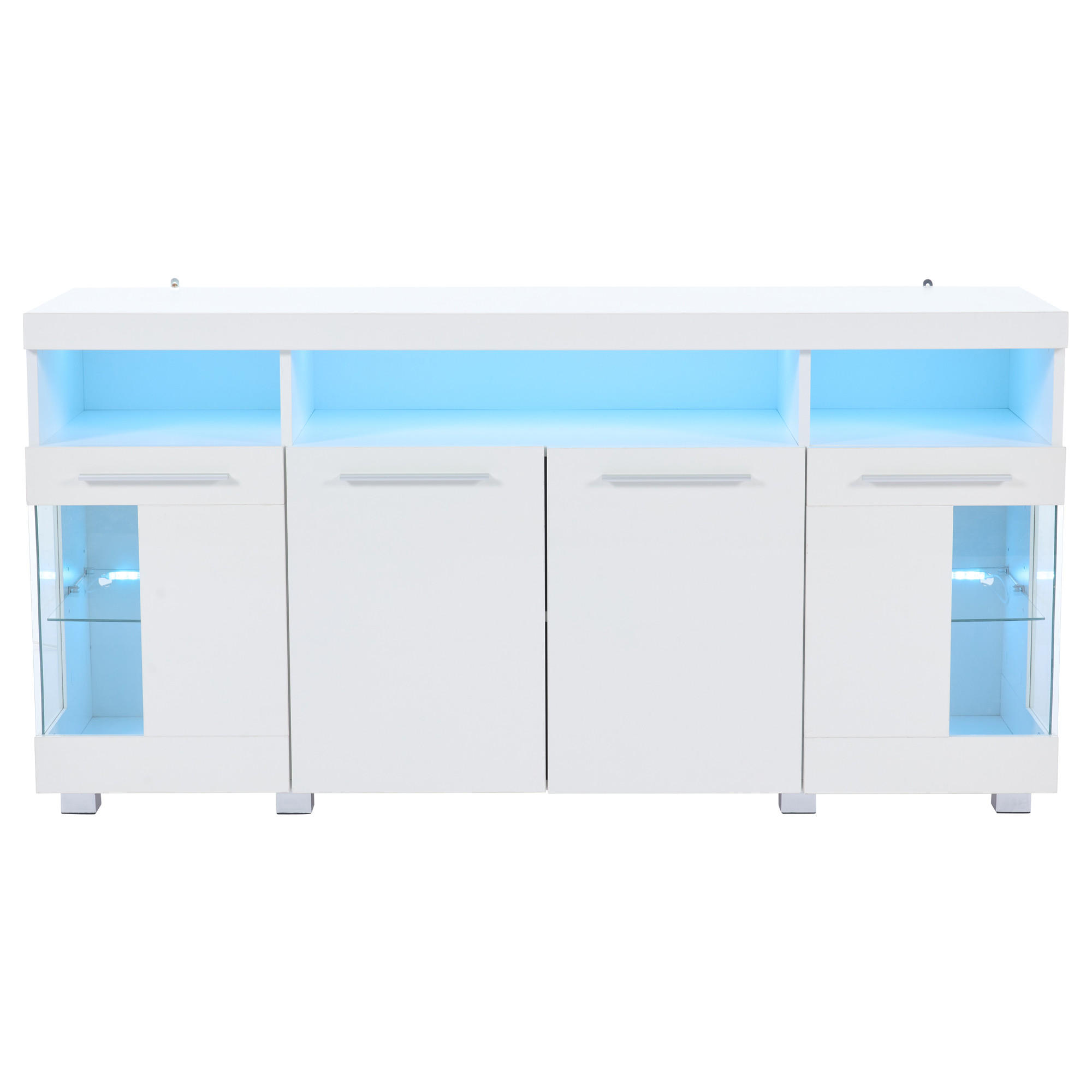 SIDEBOARD Weiß 140/40/70 cm - Weiß, Holzwerkstoff (140/70/40cm) - PANGIVO