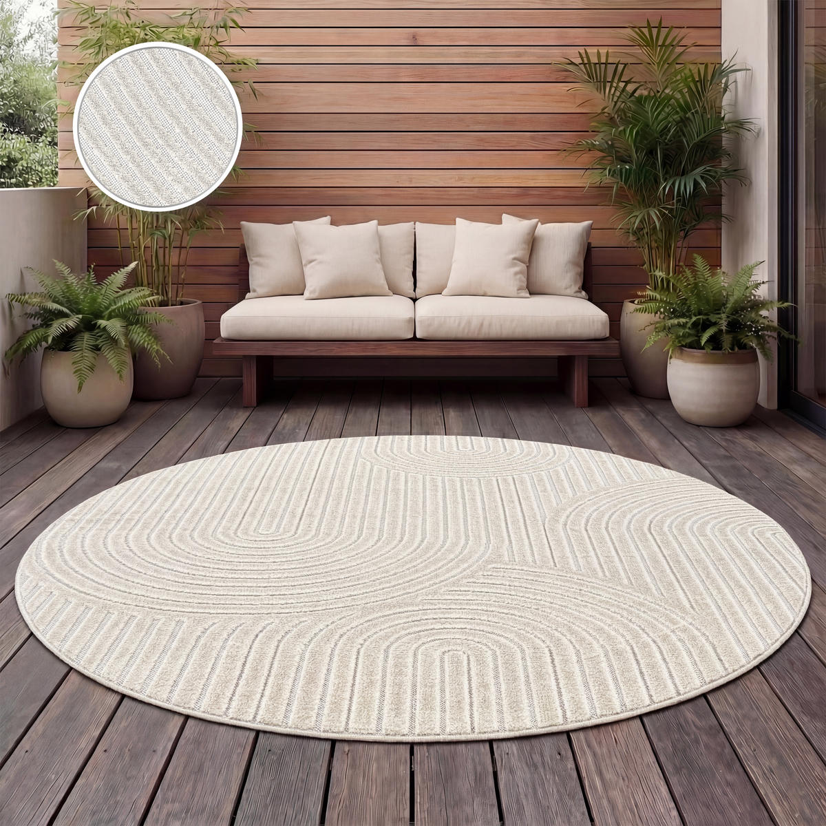 OUTDOORTEPPICH 200/200 cm Cotton 237 - Creme, Textil (200/200cm) - Paco Home
