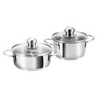TOPFSET Parvus, Edelstahl, Induktion, 2-teilig, 12 + 14 cm - Edelstahlfarben, Metall - KOPF