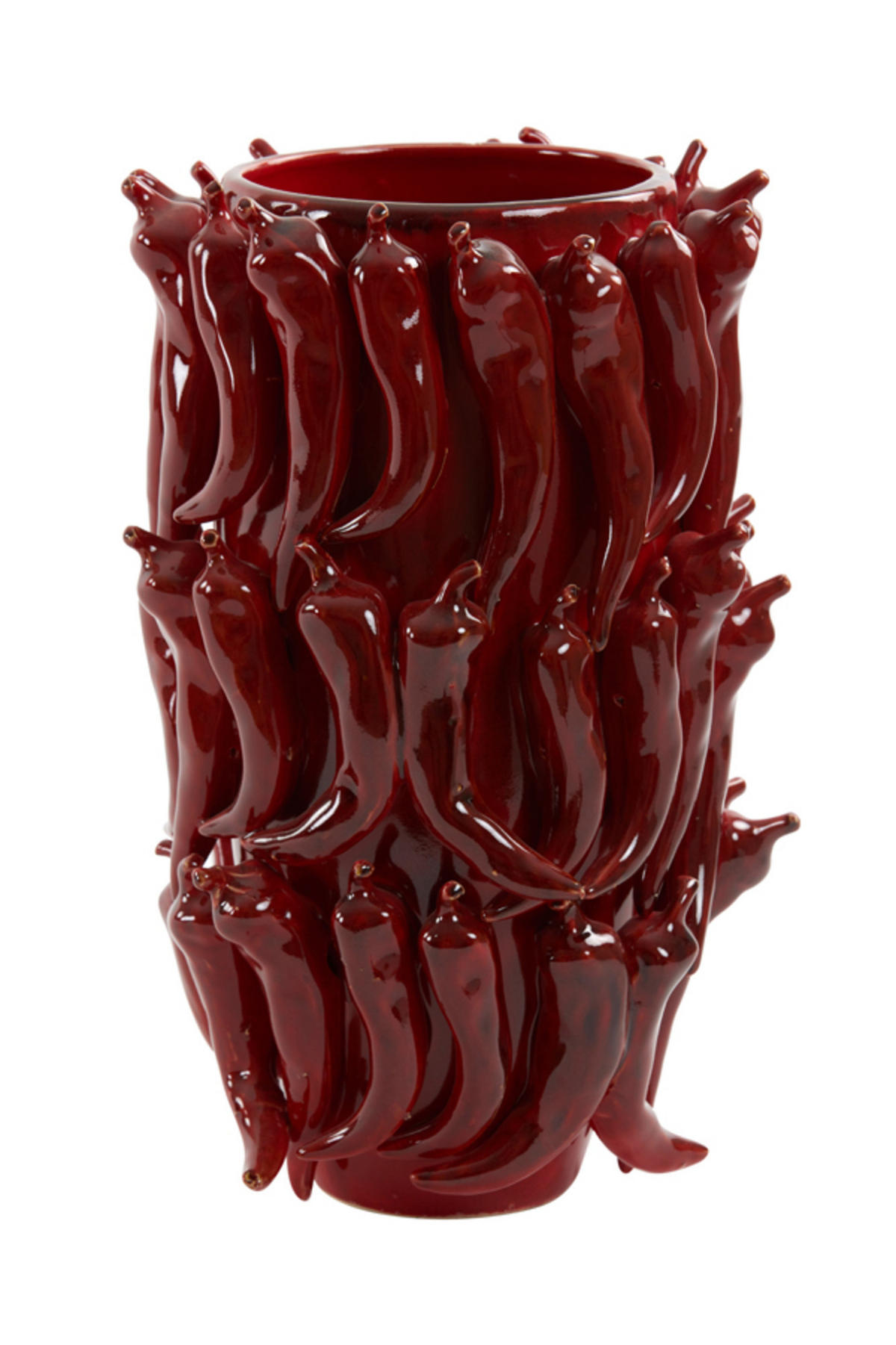 VASE Pepper Rot Ø26,5/39 cm - Rot, Keramik (39cm) - Light & Living