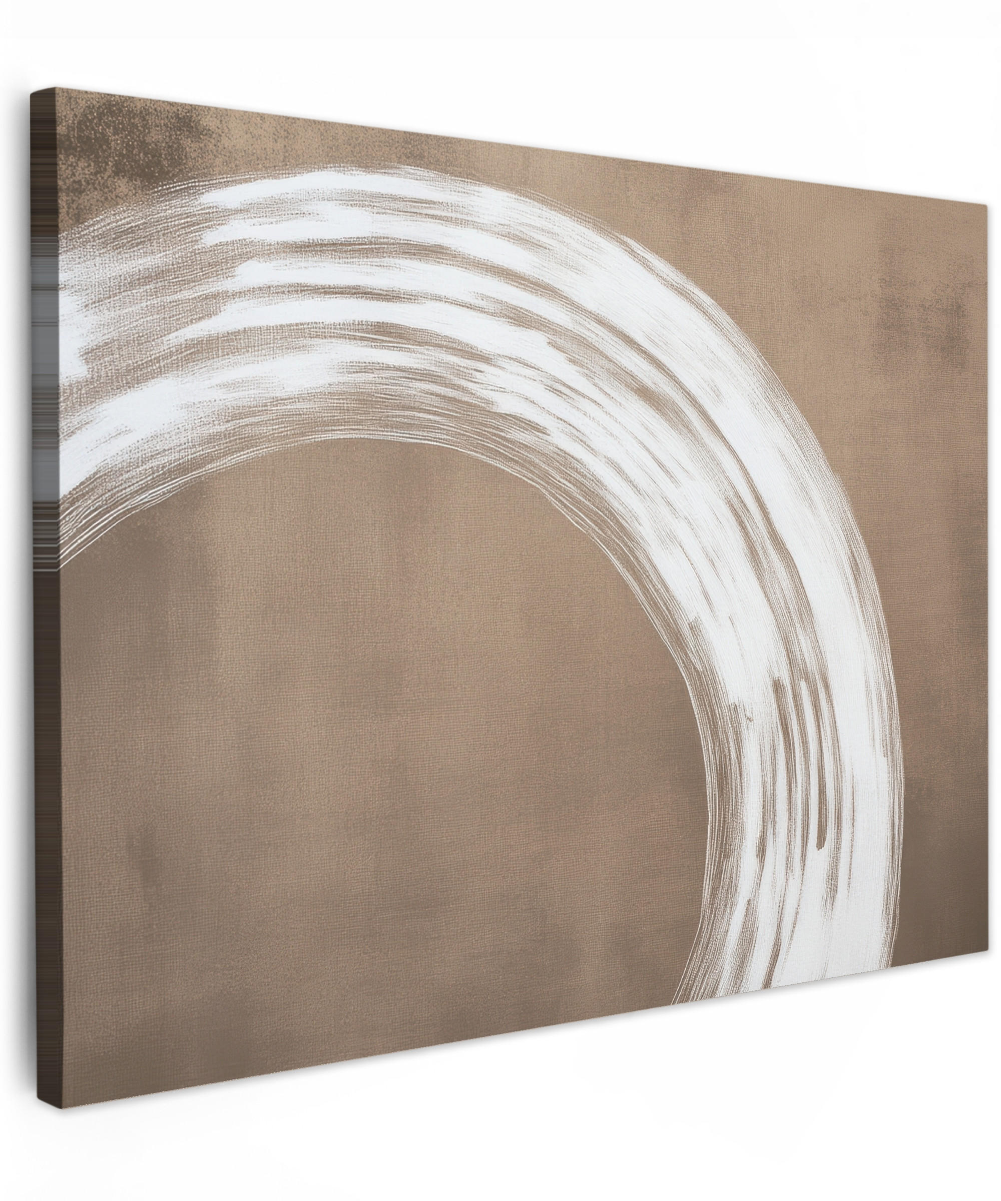 MuchoWow OBRAZ NA PLÁTNĚ Barva - hnědá - Japandi 80x60 cm