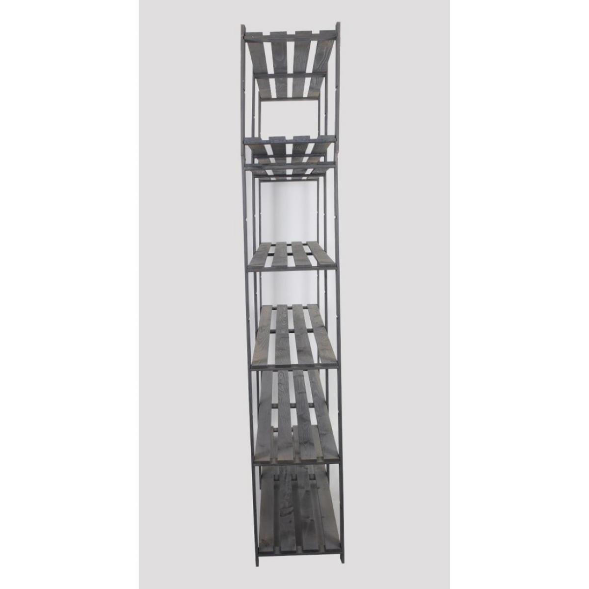 HOLZREGAL PINEPEAK 220x170x38cm 7 Fachboden 1,2cm dickes Kiefernholz Grau - Grau, Holz (170/220/38cm) - PROREGAL