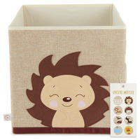 AUFBEWAHRUNGSBOX Kinder Igel Piksi - Sandfarben/Beige, Textil (33/33cm) - Bieco Spielwaren