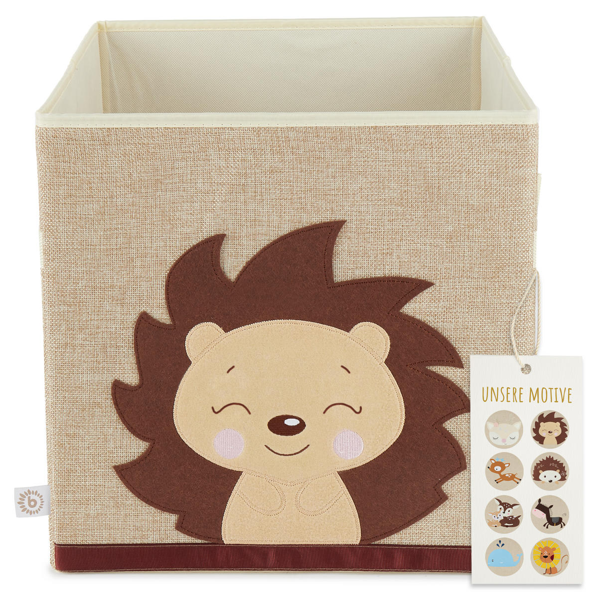 AUFBEWAHRUNGSBOX Kinder Igel Piksi - Sandfarben/Beige, Textil (33/33cm) - Bieco Spielwaren