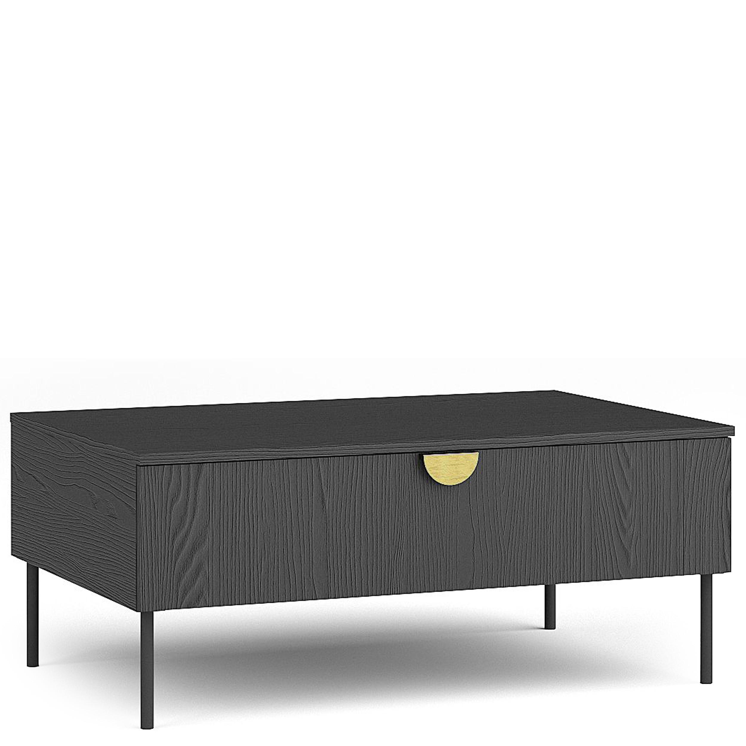 COUCHTISCH VIDIS Kaffeetisch - Schwarz, Holzwerkstoff (66/100/42cm) - KONSIMO®