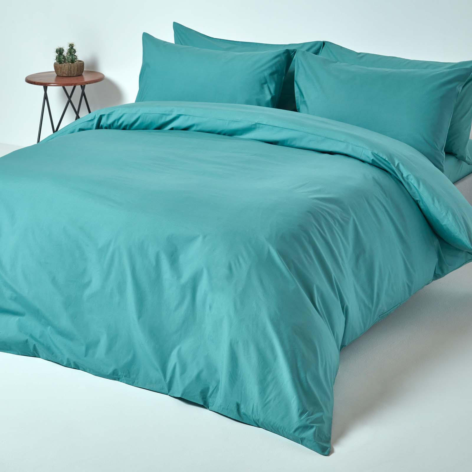 BETTWÄSCHE Perkal Fadendichte 200 - Grün, Textil (200/200cm) - Homescapes