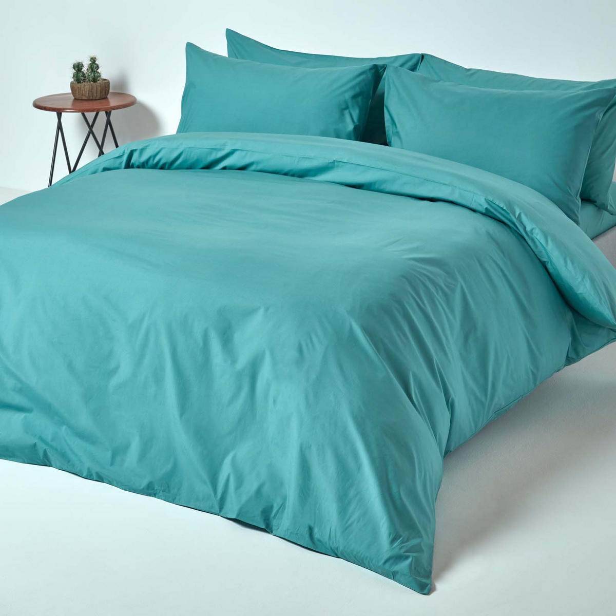 BETTLAKEN ohne Gummizug, Ägyptische Baumwolle, Fadendichte 200 - Grün, Textil (180/290cm) - Homescapes