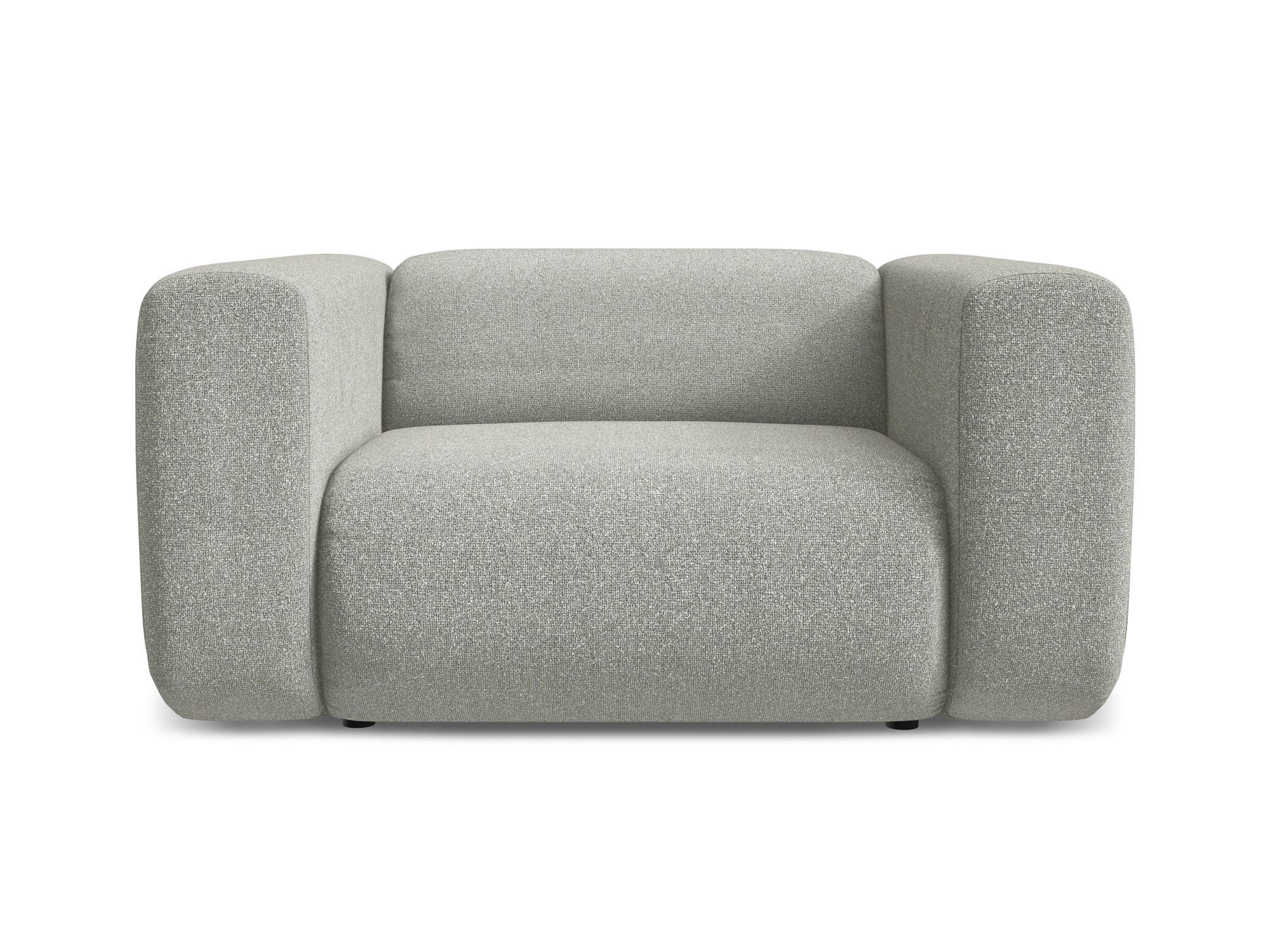 SESSEL Strukturstoff Stoff Grau - Hellgrau/Schwarz, Kunststoff/Textil (137/70/89cm) - Makamii
