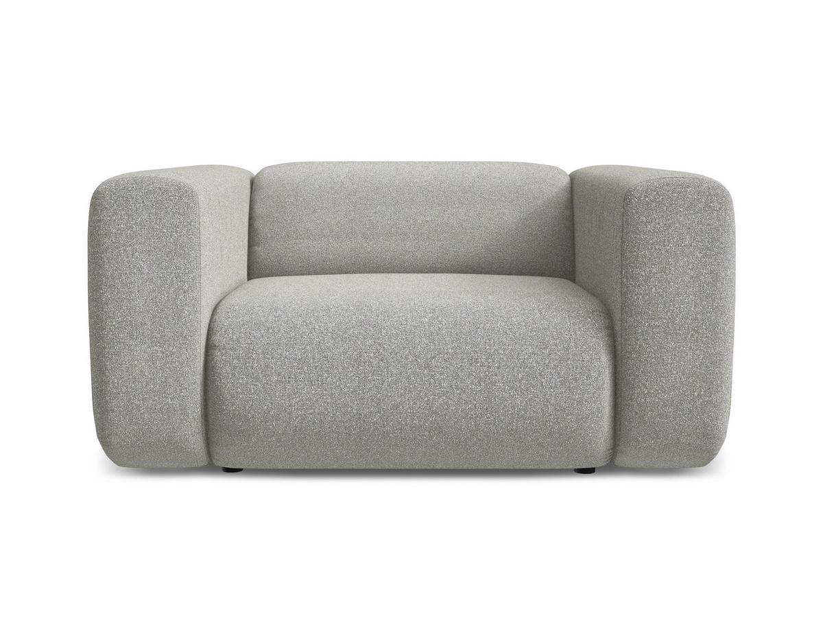 SESSEL Strukturstoff Stoff Grau - Hellgrau/Schwarz, Kunststoff/Textil (137/70/89cm) - Makamii