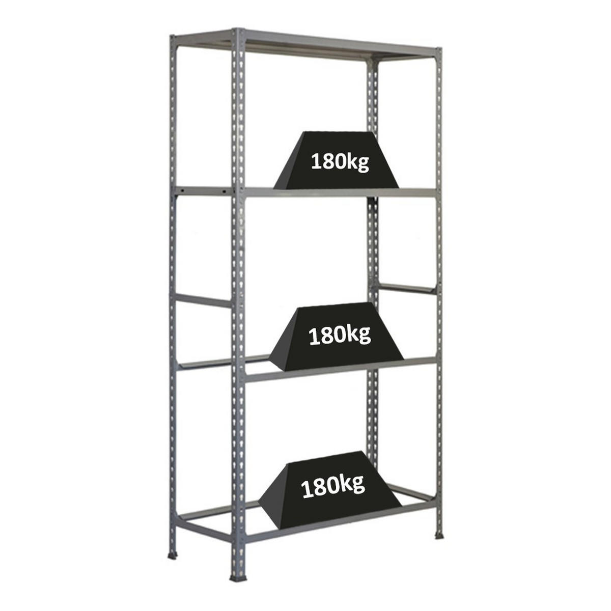 REIFENREGAL mit Ablagefläche Metal Shark NO.2 HxBxT 200 x 120 x 40 cm 12 Reifen Grau - Grau, Metall (120/200/40cm) - PROREGAL