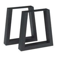 TISCHGESTELL-SET 2 TLG. Marstal - Schwarz, Metall (40/42/8cm) - [en.casa]