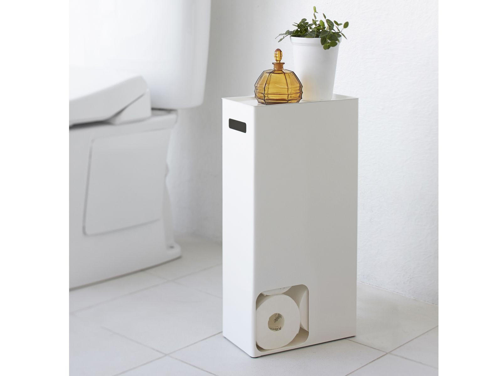 TOILETTENPAPIER-AUFBEWAHRUNG Tower weiß Metall 12/23/48 cm - Weiß, Metall (12/48/23cm) - Yamazaki