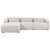3-SITZER-ECKSOFA Stoff beige linksseitig Svansele - Beige, Textil (278/174cm) - Beliani