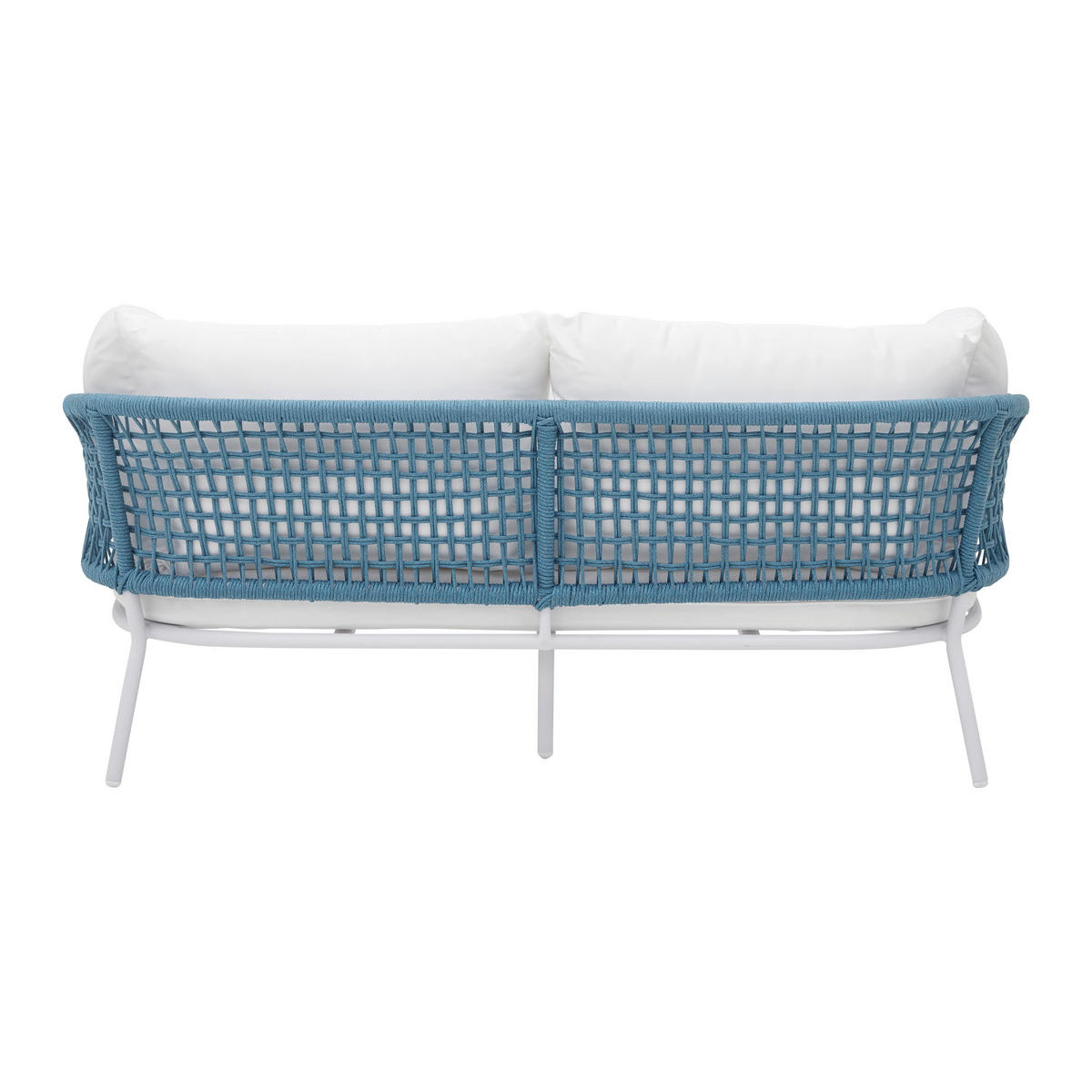 SONNENLIEGE Aisa Weiß/Türkis Aliminium/Outdoorstoff - Türkis, Metall (1/68/150cm)