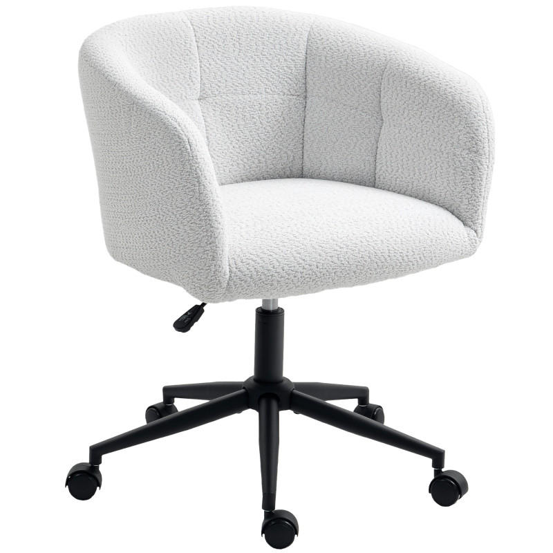 STUHL 65/59/75-85 cm, gepolstert, Drehstuhl mit Samt-Leinen-Bezug, Creme - Creme, Kunststoff (59/85/65cm) - Redom